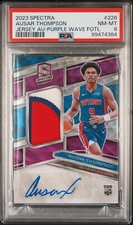 Ausar Thompson 2023-24 Spectra Purple Wave FOTL RPA RC Jersey Auto 4/8 PSA 8!