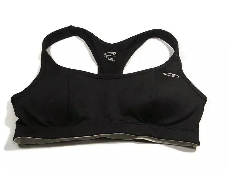 CG by Champion Black Sports Bra Size 34B Padded Wire Free