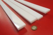 Hdpe White Bar 3/8" (.375") Thick x 1.25" Wide x 48" Long, 4 Units, 16 Ft