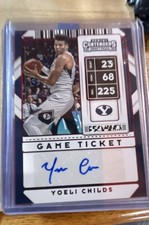 2020 Panini Contenders Draft Autographs Yoeli Childs #113 Game Ticket Purple