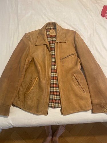 Vintage Original 40er Jahre Halbgürtel Hirschleder Lederjacke, passend Größe 40, Aero - Bild 21 von 24