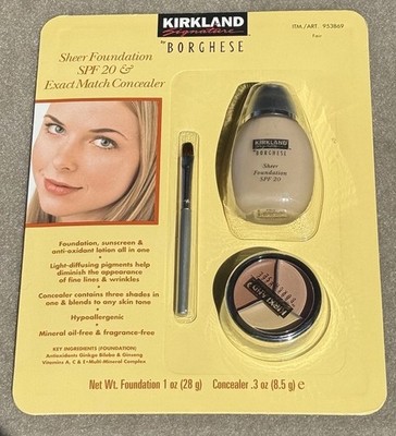 Kirkland Signature by Borghese Sheer Foundation SPF & Exact Match Concealer NEW