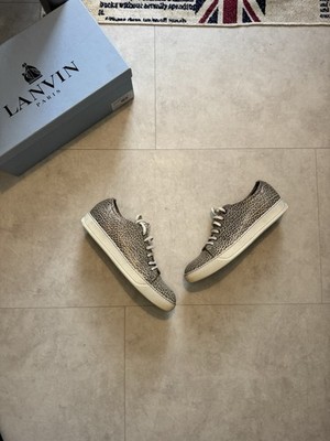 Lanvin DBB1 Leder Leopard Skin Exklusiv Schuhe