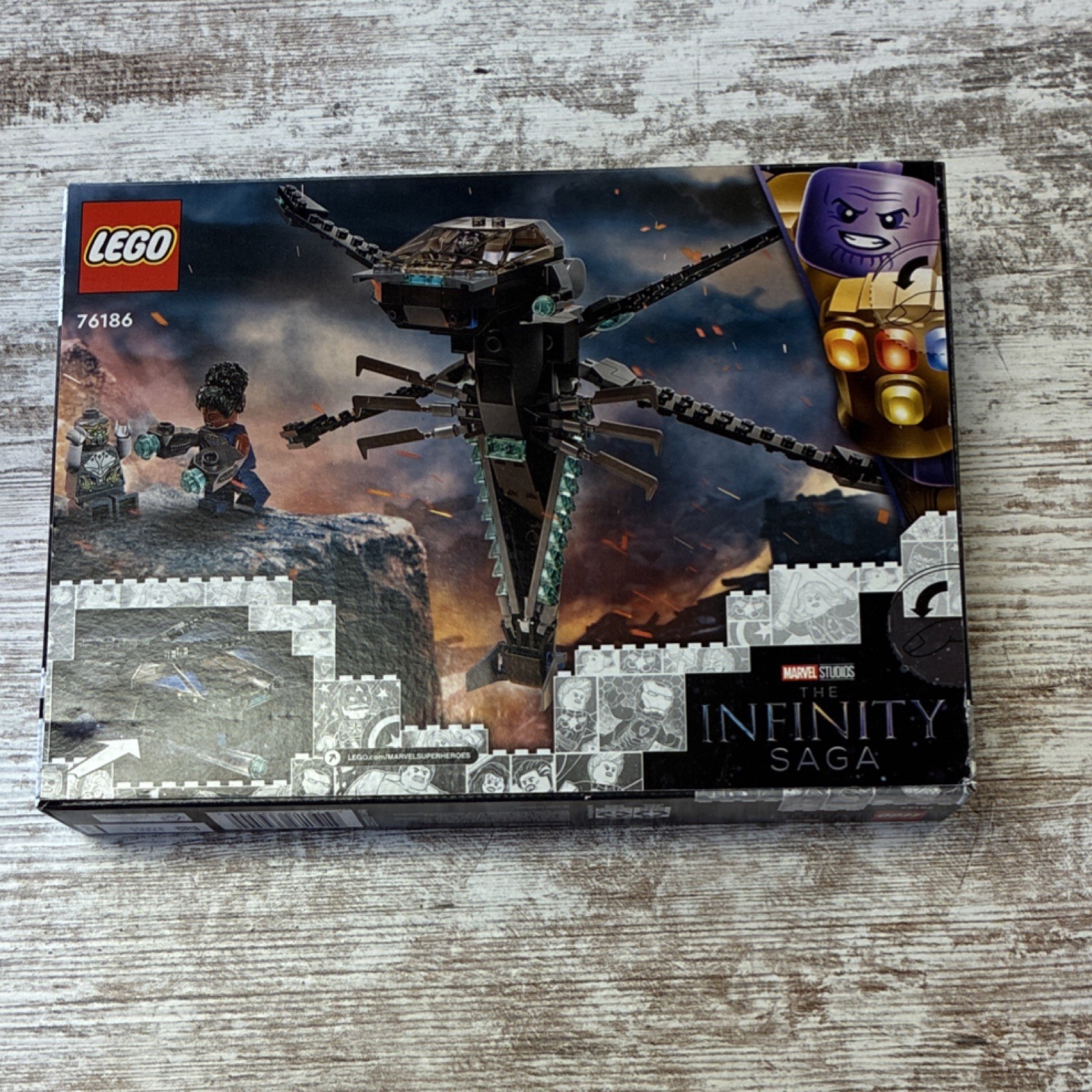 LEGO Marvel Black Panther Dragon Flyer 76186 Complete Set 202 Pieces thumbnail 2