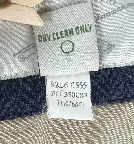 Orvis Mens 2XL Navy Blue Herringbone Wool Hunting Shooting Full Zip Lined Jacket - Picture 8 of 8