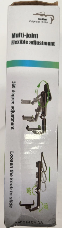 2x Soporte para teléfono con clip para visera solar para automóvil, base de montaje para visera compatible con teléfono celular Foto 3 de 4