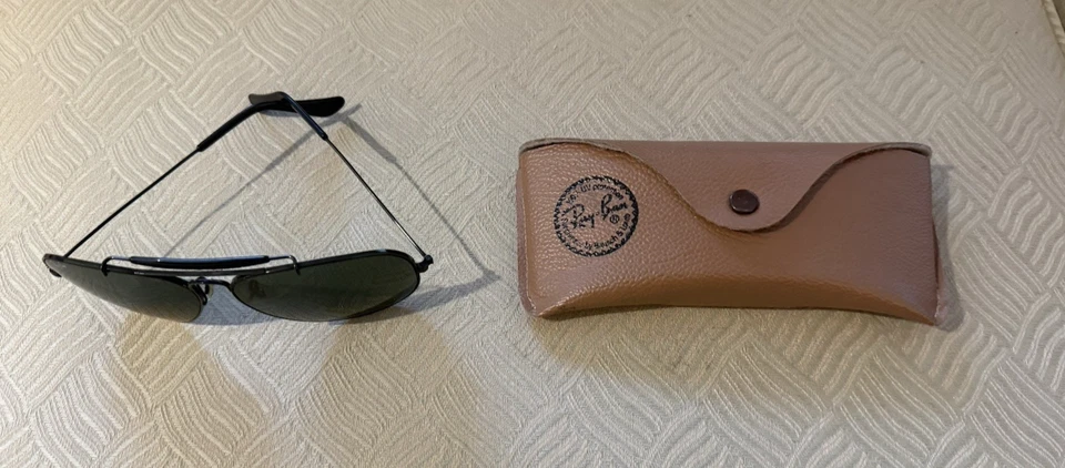 Gafas de sol negras vintage Bausch Lomb B&L Ray Ban Outdoorsman hechas en EE. UU. 58 mm 14 Foto 2 de 4