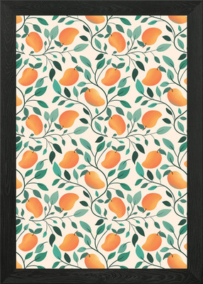 Köstliche Mango Früchte gerahmtes Wandbild Poster Leinwanddruck Bild