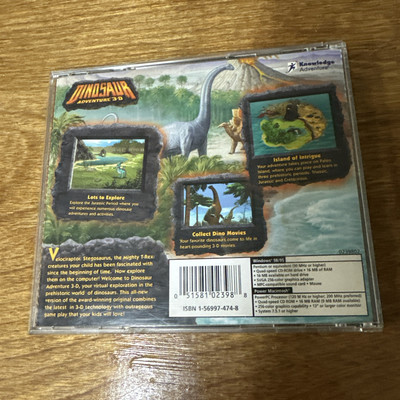 Dinosaur Adventure 3-D (PC, 1993) CD-Rom Ages 4-8 Knowledge