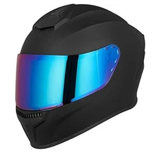 Full Face Motorcycle Helmets for Adults Men and Women DOT Medium Matte Black