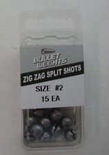 Bullet Weight PBSZ2 Zig Zag Split Shot Sinker...