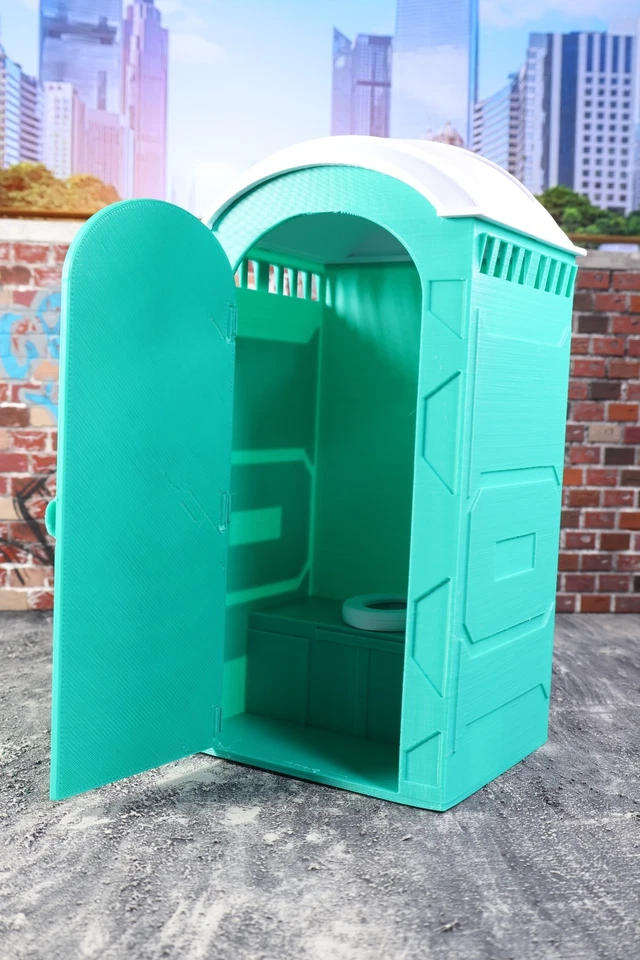 Porta potty diorama impresso em 3D escala 1/12 - Imagem 3 de 4