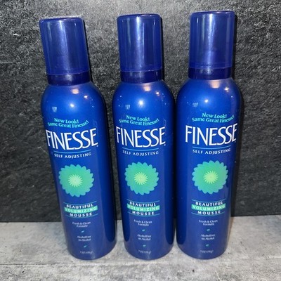 3 Lot Finesse Mousse Beautiful Volumizing Alc. Free  7 oz Fresh & Clean Formula