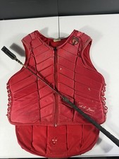 Vintage Tipperary Jockey Body Protector Vest + Crop Alva L. Jones Nebraska