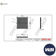 FILTER CABIN AIR DP1110.12.0347 FOR DAEWOO CHEVROLET F8CV 0.8L 3cyl MATIZ 1.0L
