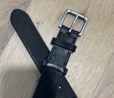 Vintage Polo Ralph Lauren Leather Logo Casual Dress Belt Size Mens 36 Black