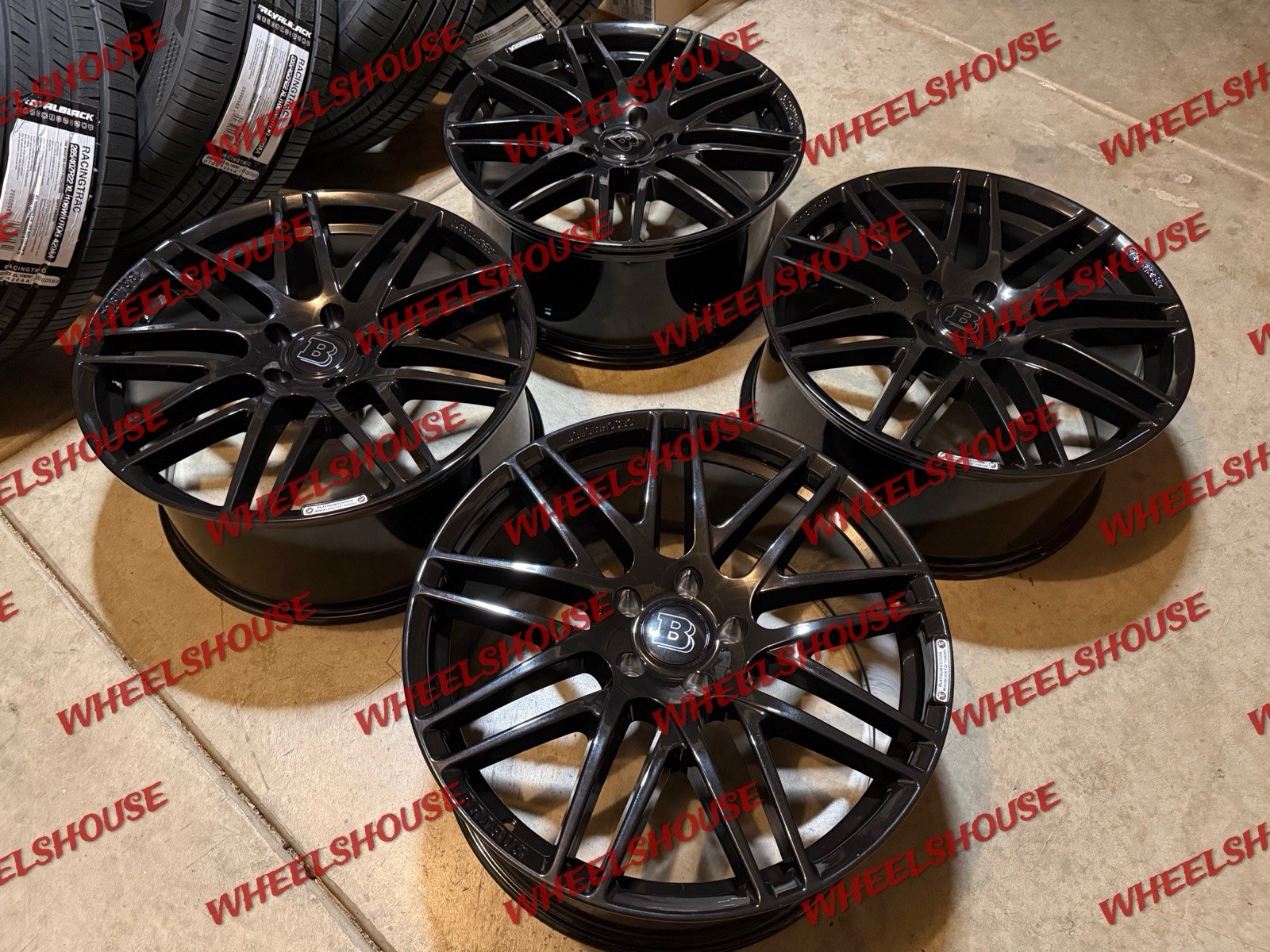 22x10 BRABUS WHEELS GLOSS BLACK RIMS 5x130 G WAGON G500 G550 G55 G63 FULL SET