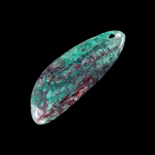 Chrysocolla BEAD 41x20x7 mm HD306077 - Picture 2 of 4