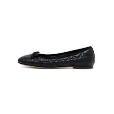 Dior Ballerines en cuir de veau matelassé noir avec logo CD en perles 152316968