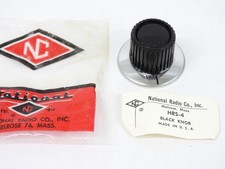 National HRS-4 Vintage Black Pointer Shirt Knob Ham Radio Receiver NOS 