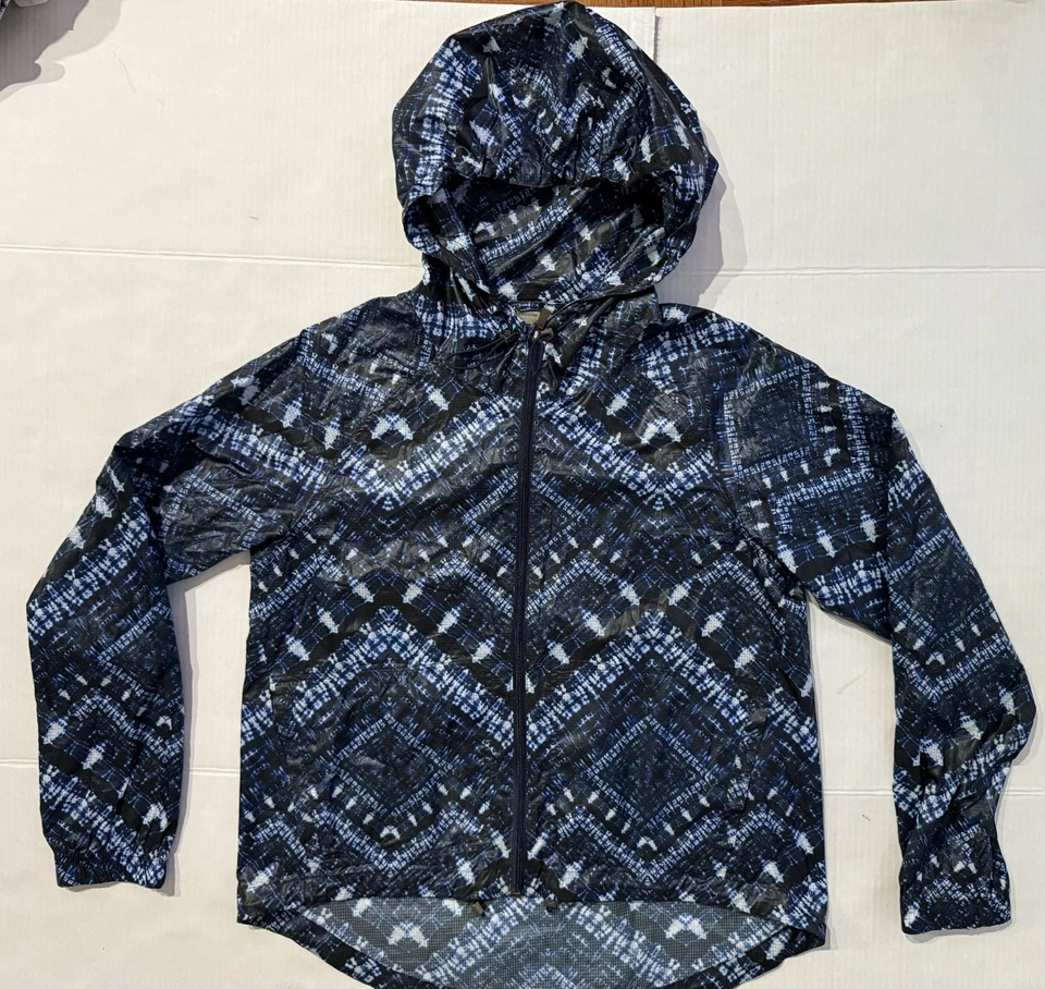 Cortavientos Nanette Lepore Ikat Azul Ligero Talla Mediana Ligero Foto 2 de 4