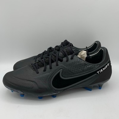 Nike Tiempo Legend 9 Elite FG Soccer Cleats Mens Size 9.5 Black Blue Boots
