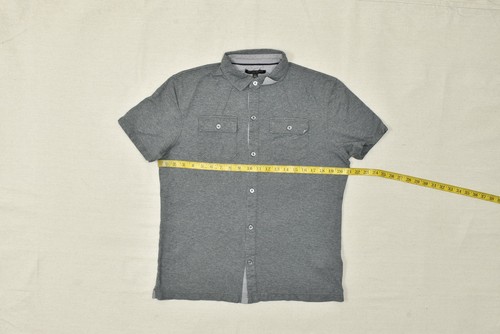 Banana Republic Men's Gray Luxury Touch Button Down Shirt Size L Cotton - Picture 3 of 8