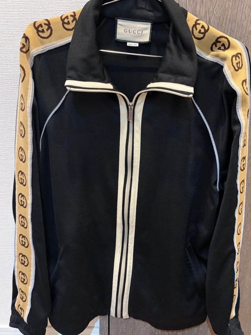 【No String】GUCCI Technical Jersey Track Jacket Bl… - image 1