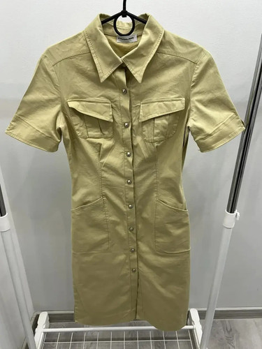 Mugler, Abito Vintage Mugler Snap Borchie Spikes Manica Corta Collo Taglia Vestibilità Come S-M