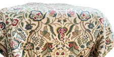 Vintage Indian Kashmiri Traditional Floral Crewel Work Bedspread  ZZ746