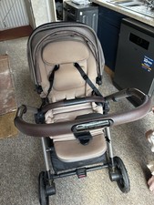 Silver Cross Single Pushchair Beige/Grey/Brown with Footmuff & 5-Point Harness
