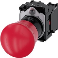 1pc SIEMENS 3SU11001HB201PA0 EM. STOP MUSHROOM PUSHBUTTON. 40MM. RED ;3SU11