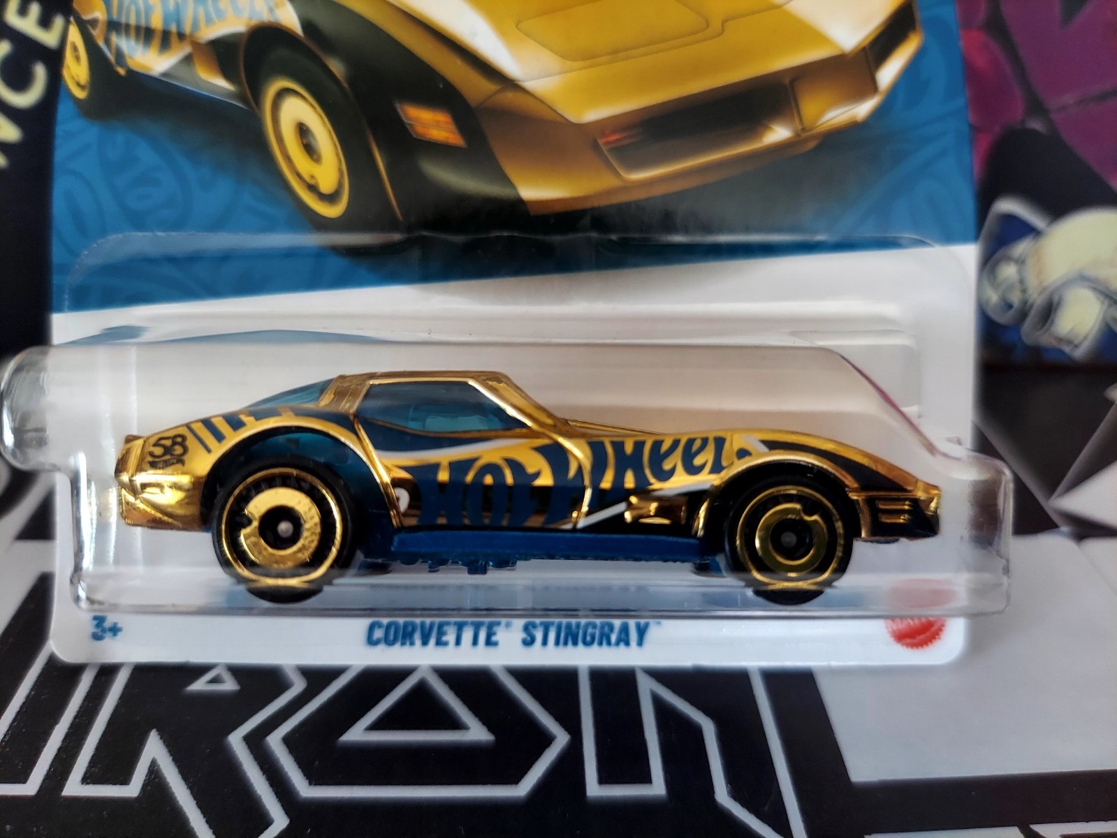 Hot Wheels 58Th Anniversary Corvette Stingray Blue And Gold Chase