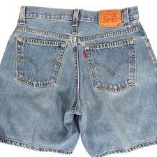 Vintage 90s Levi's Denim Shorts Women 8 Light Blue High Waist 100 Cotton