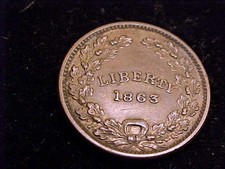 Jeton guerre civile 1863, variété "LIBERTÉ 1863" et "UNION" 236/426