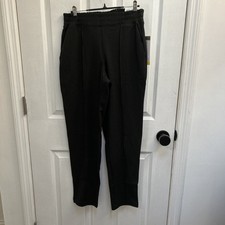 NWT Mondetta Pintuck Straight Leg Pants Women  s Small Black Elastic Waist