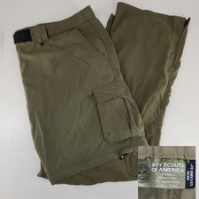 Boy Scouts of America XXL Green Switchback Uniform Cargo Pants Nylon