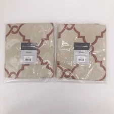 Madison Park Saratoga Valance Window Curtains Grommets Set 2 50x18 New