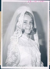 1969 Suzanne Frances Sparks Lowell Wedding Dress McARdle Jr Vintage Press Photo