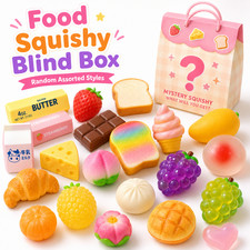 3Pcs Food Squishy Blind Box Slow Rising Simulation Food Stress Relief Fidget Toy