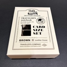 TRAVELER  S notebook Card Size 20th Anniversary Set Color Brown