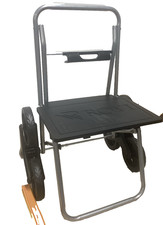 Foldable Stair Climbing Shopping Cart with Seat Heavy Duty Utility Trolley