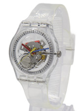 New Swiss Swatch Originals CLEARLY NEW GENT Watch 41mm SO29K100-SO6 $95