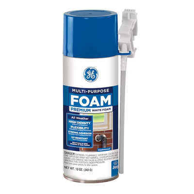GE Multipurpose Insulating Foam Low VOC 12-oz Straw Spray Foam Insulation 