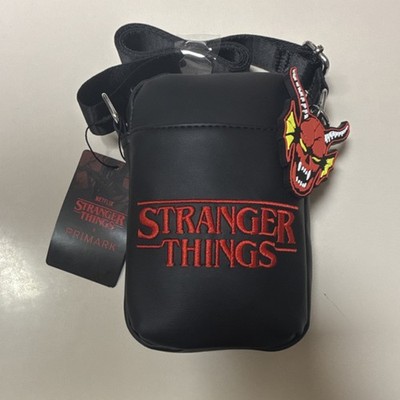 Stranger Things x Primark Black & Red Crossbody Bag with Hellfire Club Tag NWT