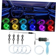 USB Interior Car Lights Strip, 5 in 1 RGB Car 5 Pcs Interior Car Lights