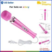 Electric Handheld Massager Pink Muscle Relaxer Back Neck Shoulder Pain Relief