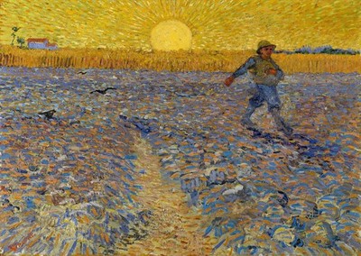 Van Gogh S�mann bei Sonnenuntergang Wandkunst Druck Impressionist Land