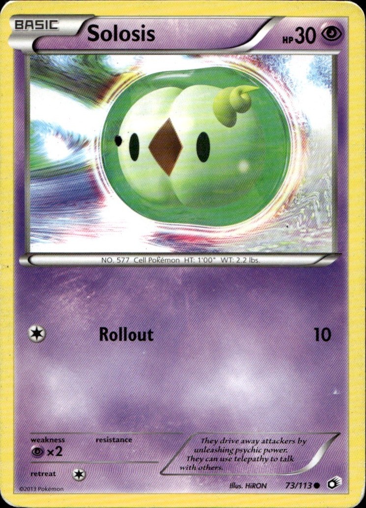 Solosis (73) 73/113 Common Legendary Treasures Pokemon Lightly Played