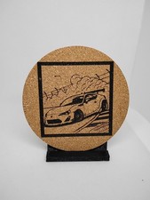Subaru BRZ Sottobicchiere Personalizzato Inciso Laser 4 Pollici Shop Bar Drift Track Racing